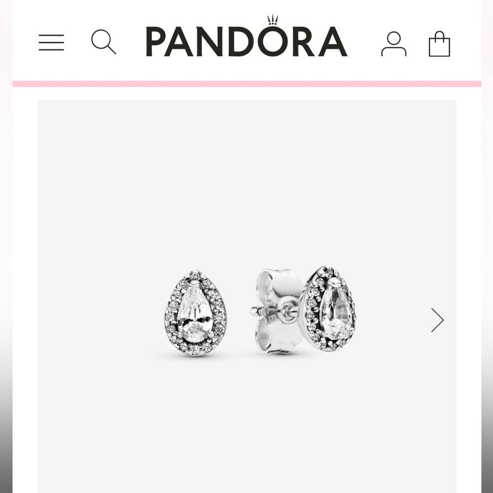 Pandora Sparkling Teardrop Halo Stud Earrings